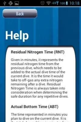 Dive Plan LITE android App screenshot 0